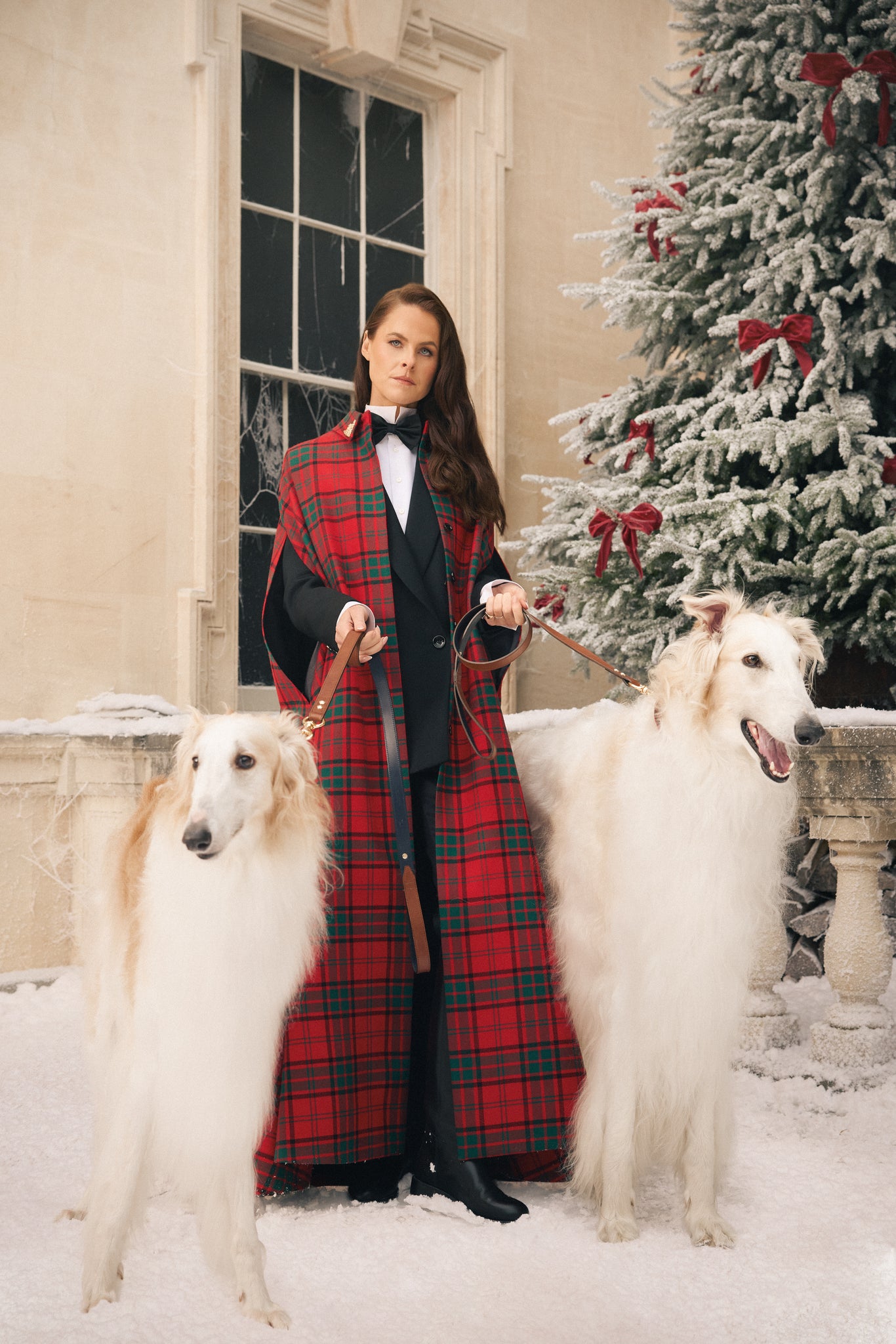 Full Length Knightsbridge Cape (Red Tartan)