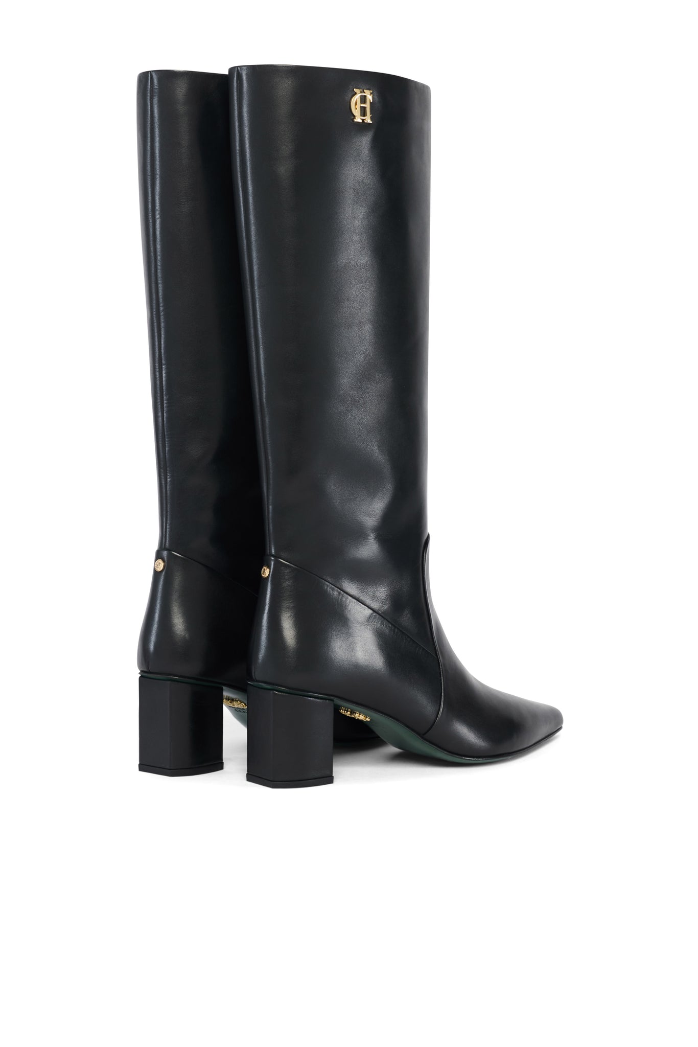 Regency Mid Heel Knee Boot (Black)
