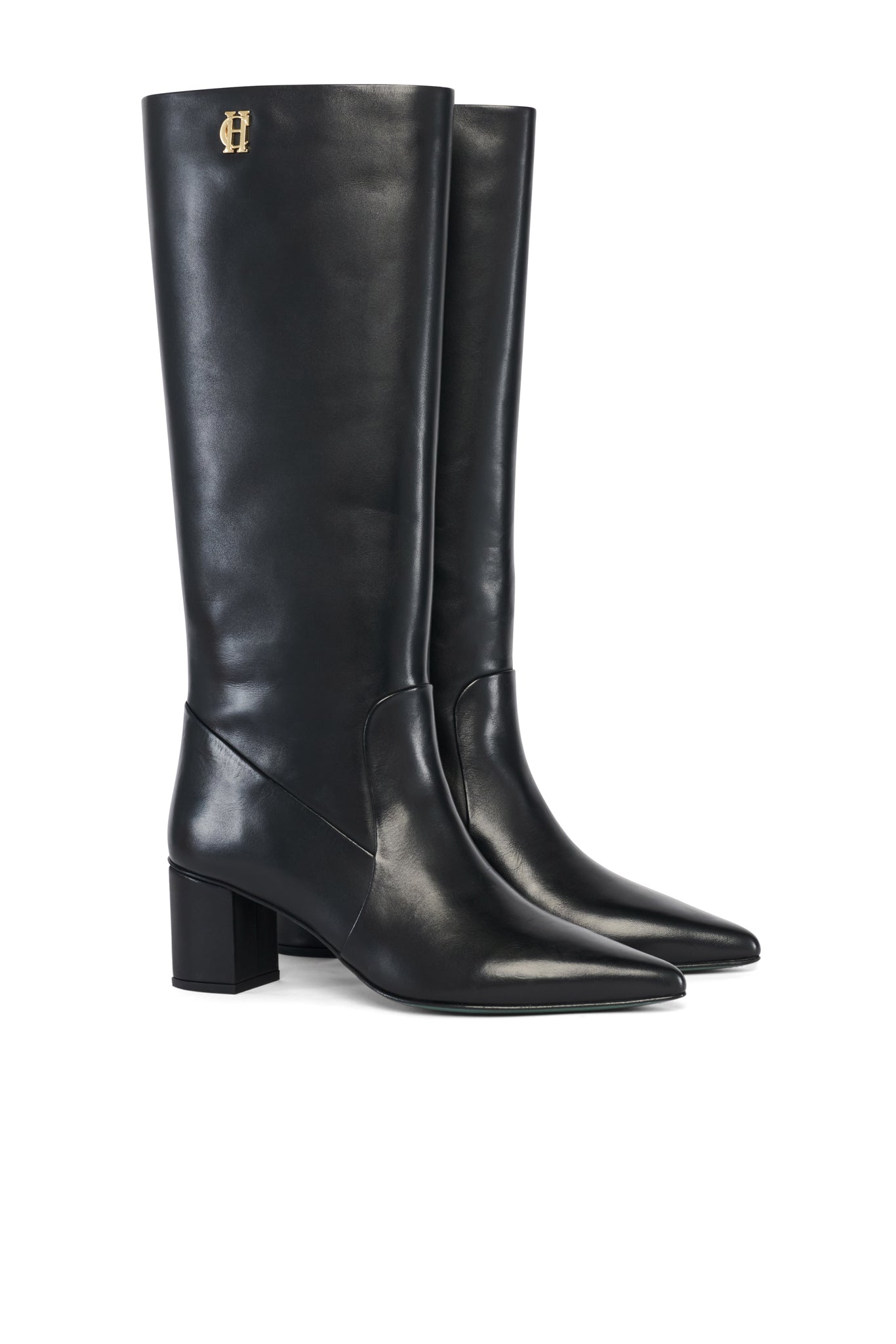 Regency Mid Heel Knee Boot (Black)
