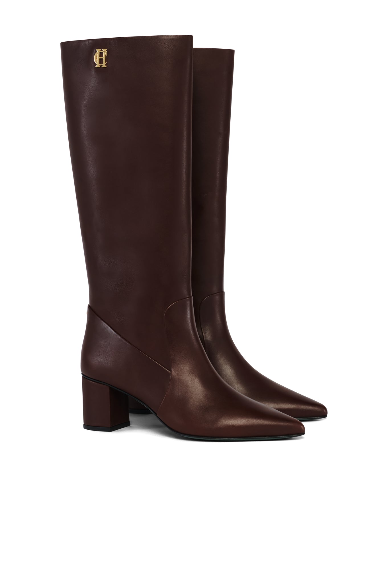 Regency Mid Heel Knee Boot (Rich Chocolate)