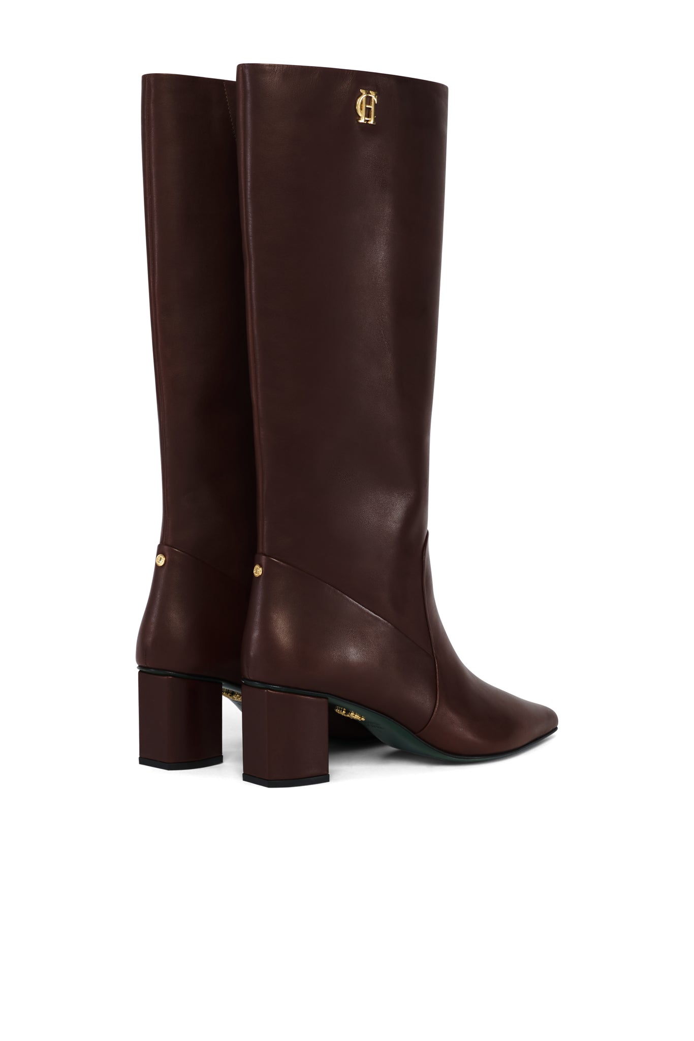 Regency Mid Heel Knee Boot (Rich Chocolate)