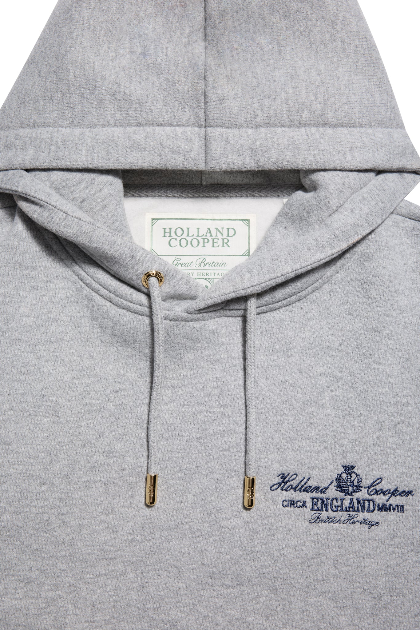 Relaxed Fit Script Hoodie (Grey Marl)