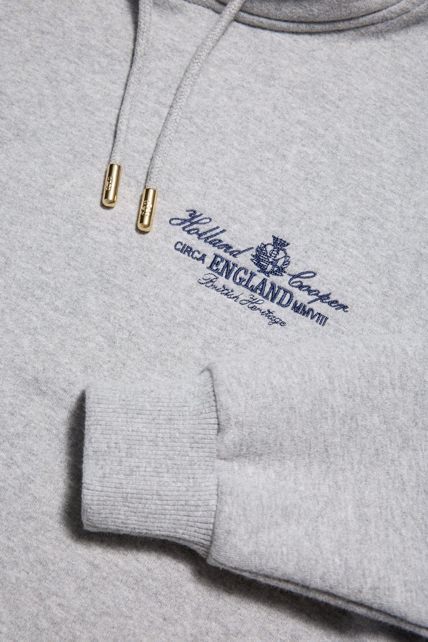 Relaxed Fit Script Hoodie (Grey Marl)