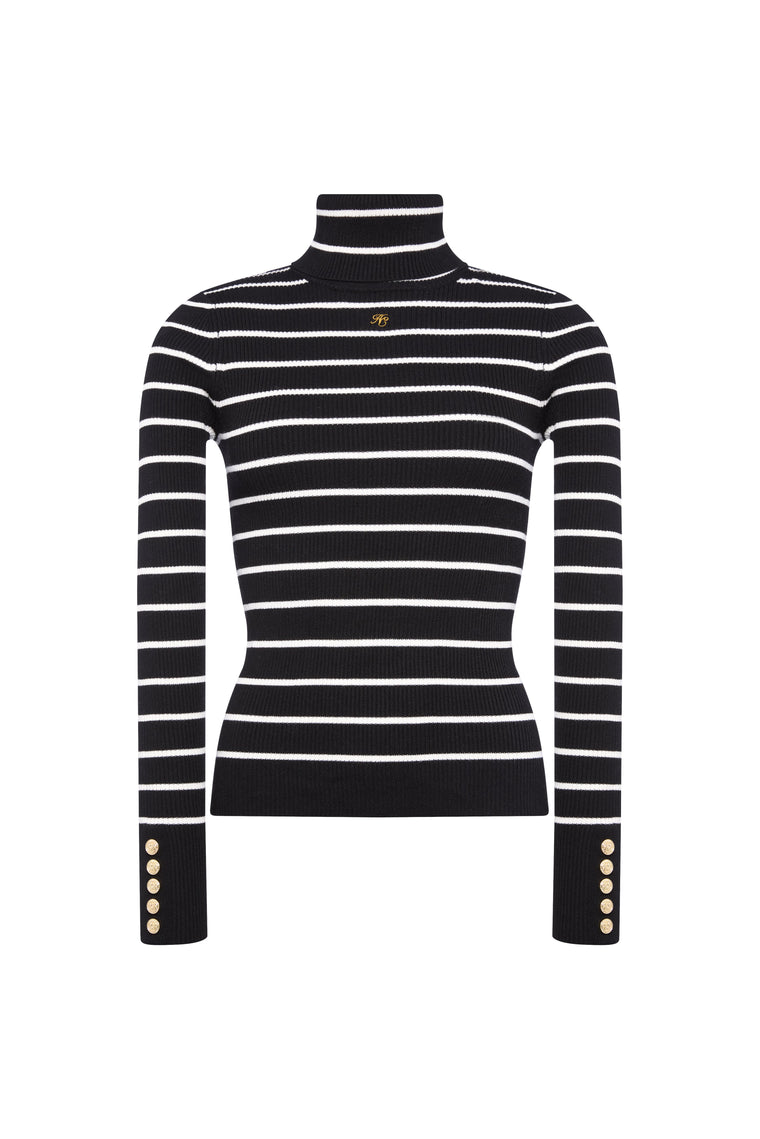 The Office Ribbed Roll Neck Knit Look
