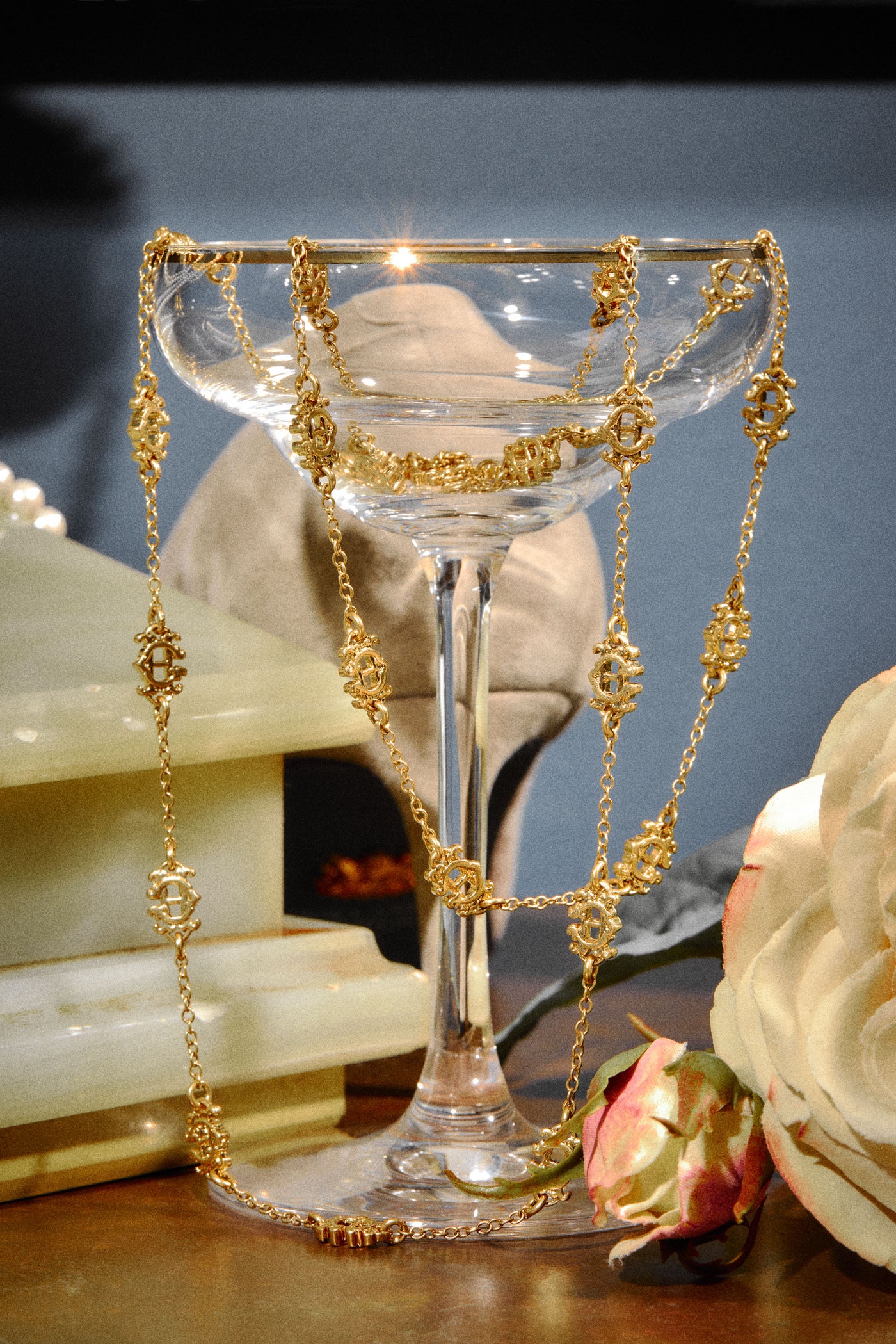Fine Heraldic HC Layered Necklace (Vintage Gold)