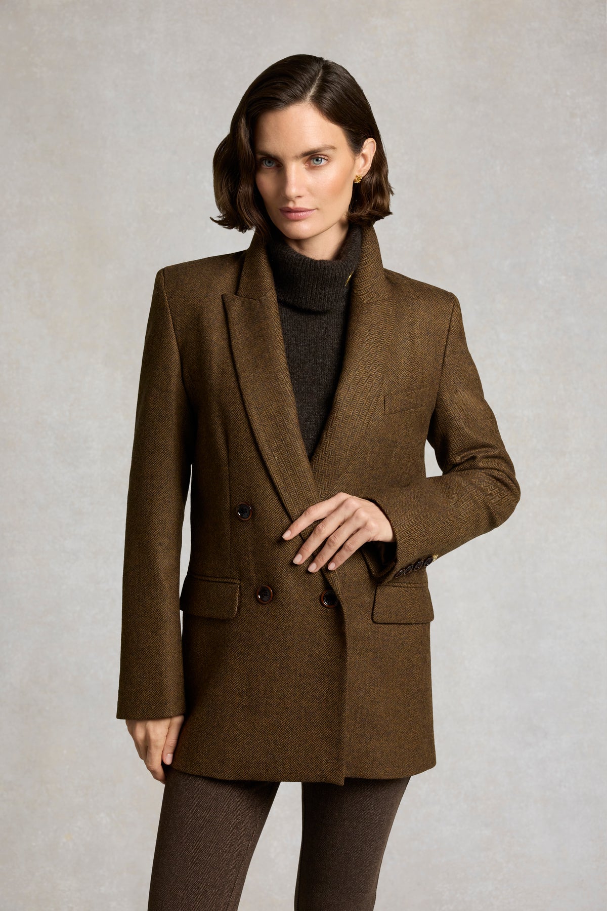 The Portman Blazer (Tobacco Herringbone)
