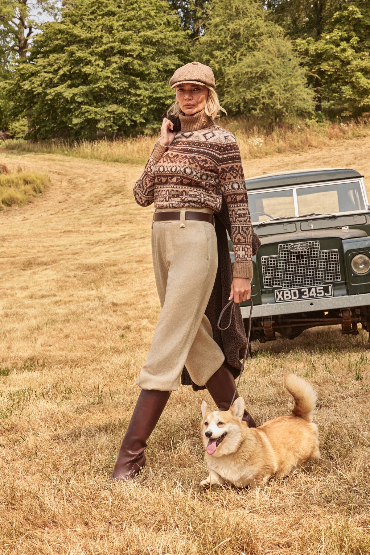 Vostock Roll Neck Knit (Camel Fairisle)