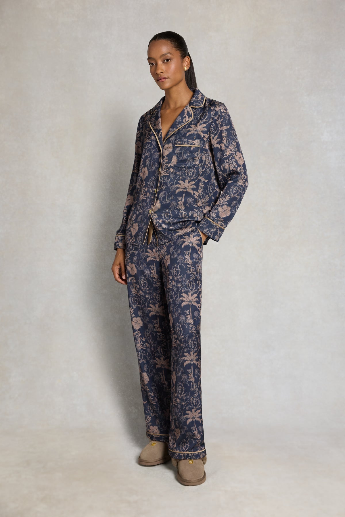 Satin Pyjama Set (Twilight Navy)