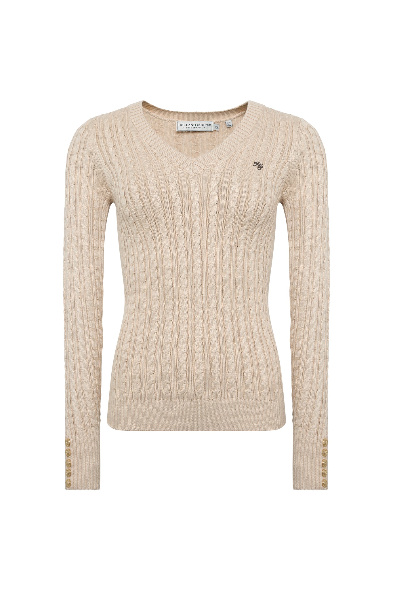 Seattle V-Neck Knit (Oatmeal)