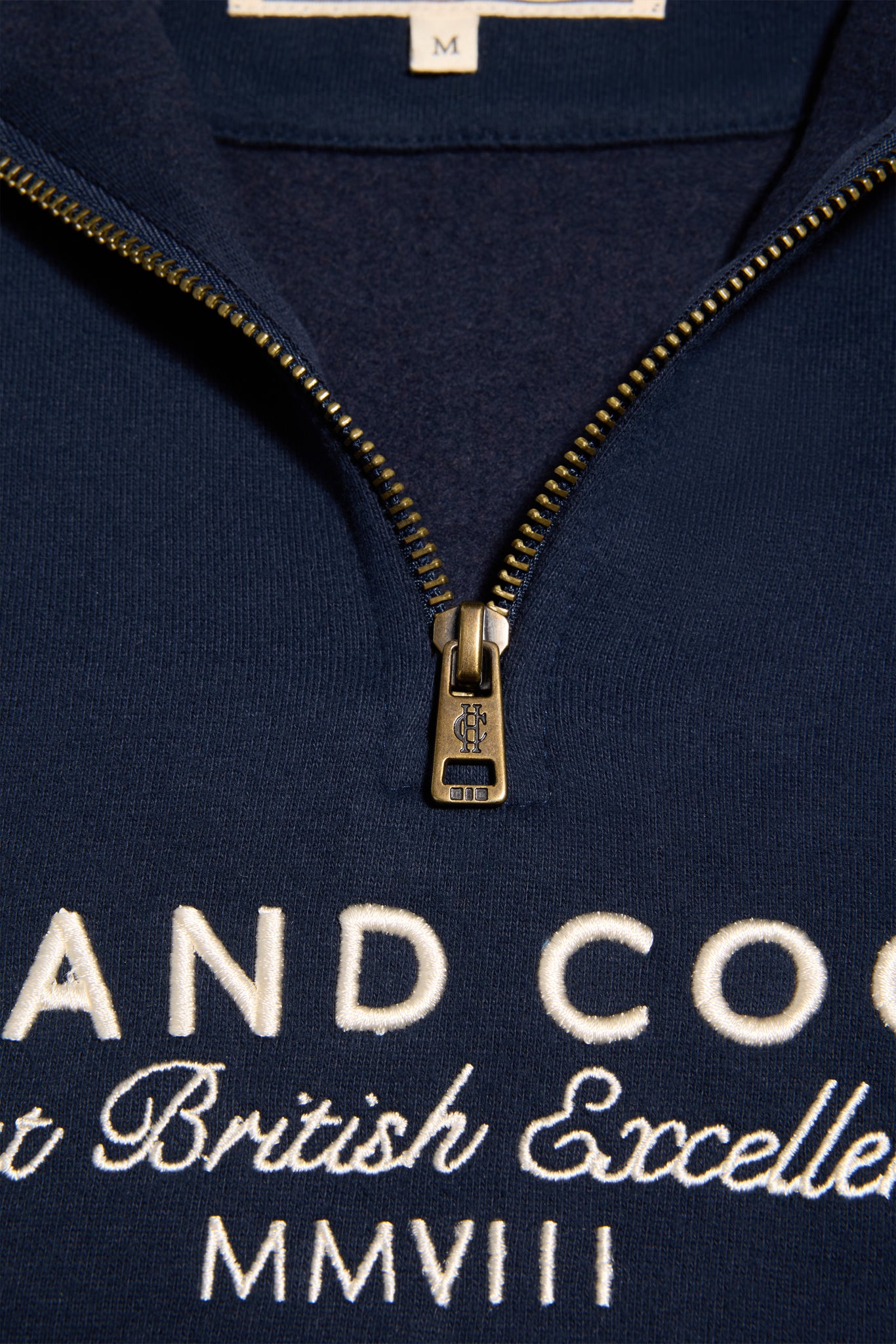 Men's Sporting Goods Zip Henley (Ink Navy)