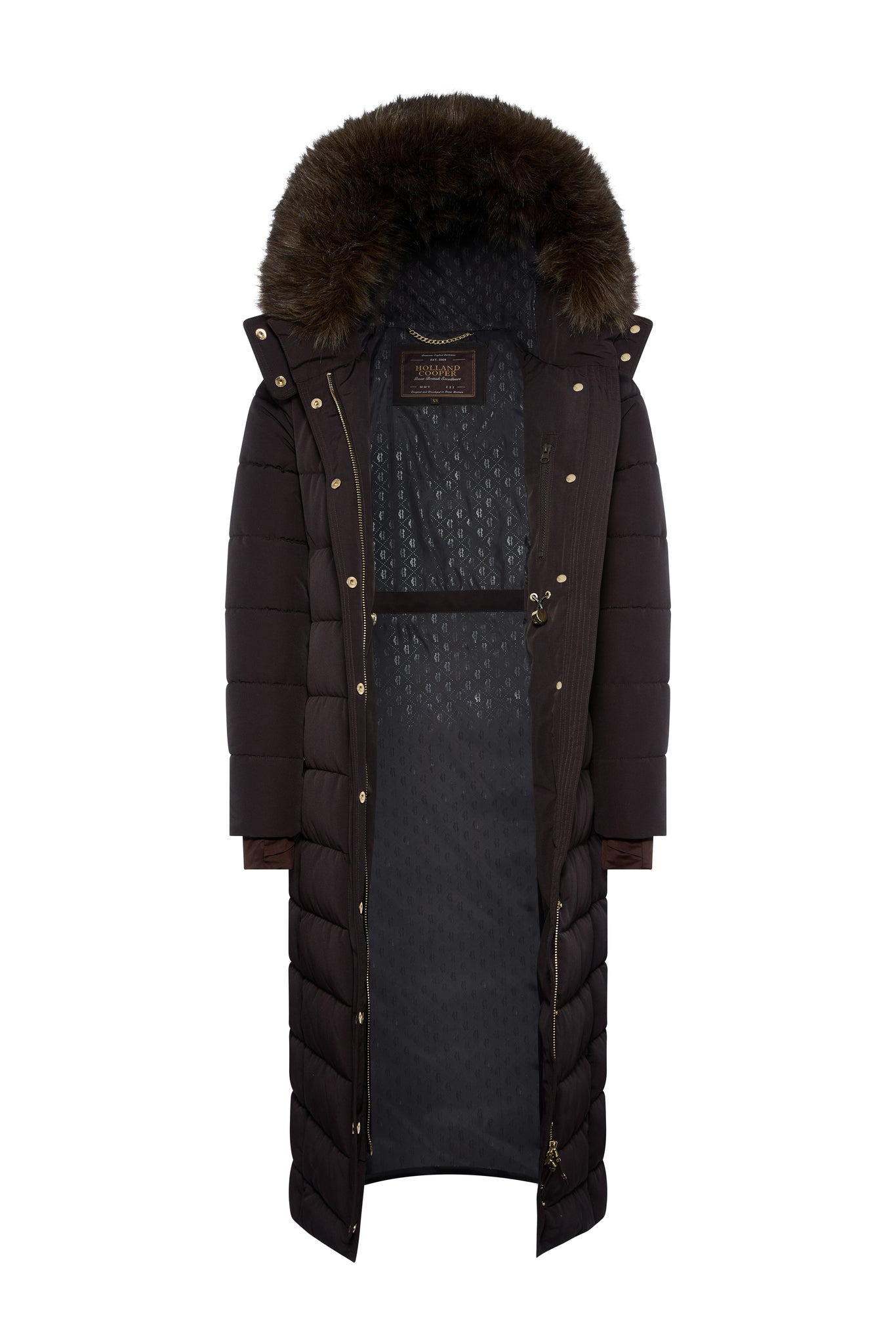 Stoneleigh Longline Coat (Chocolate)