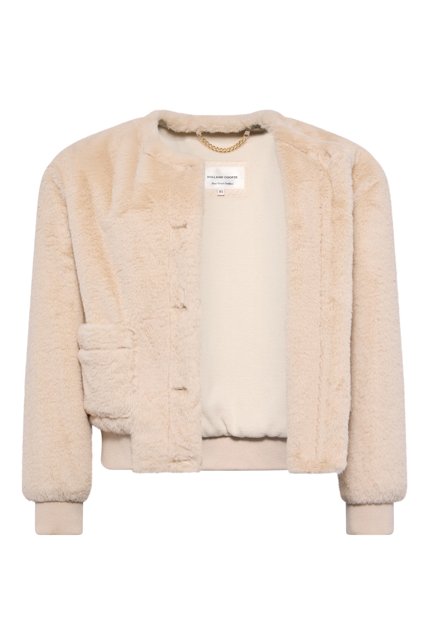 Teddy Bomber Jacket (Natural)
