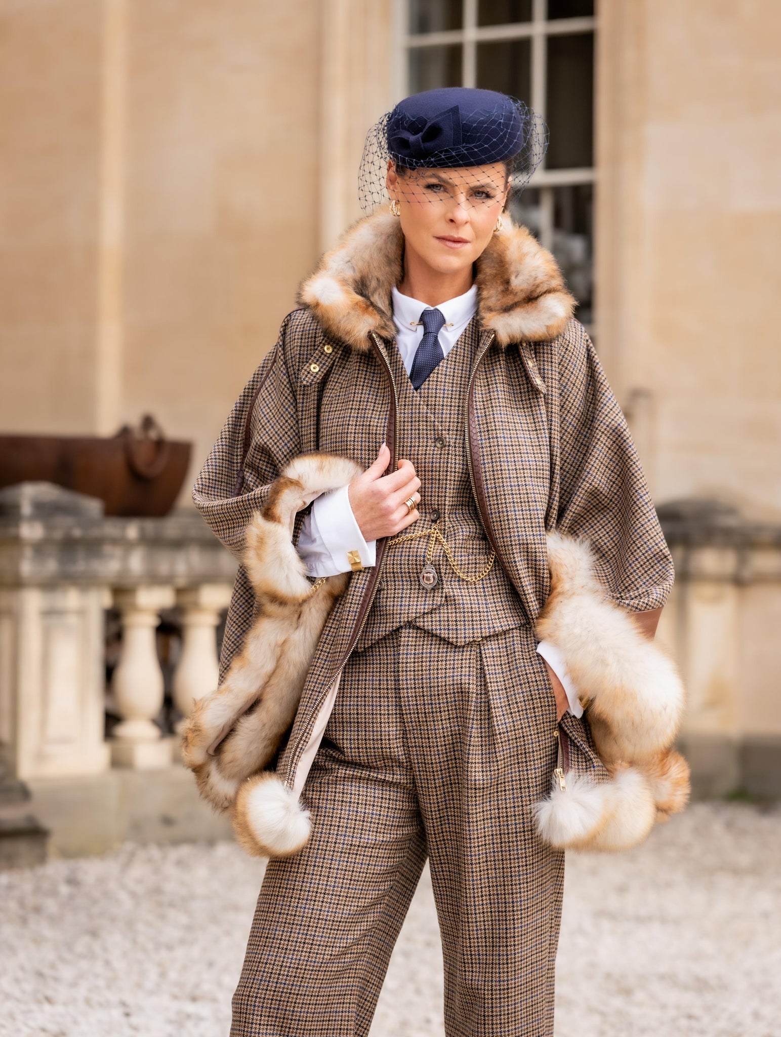 Gold Label Chiltern Cape (Abbot Check Tweed) - Main Image