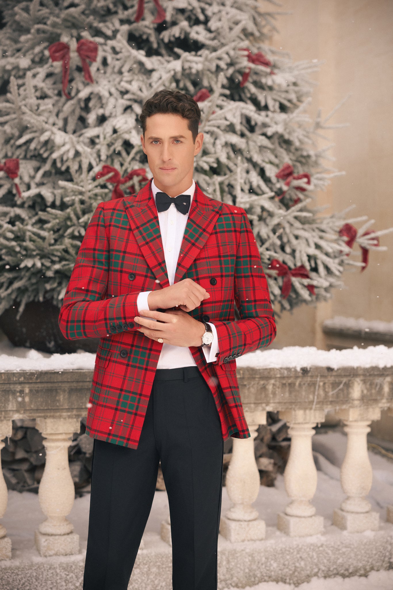 The Double Breasted Blazer (Red Tartan)