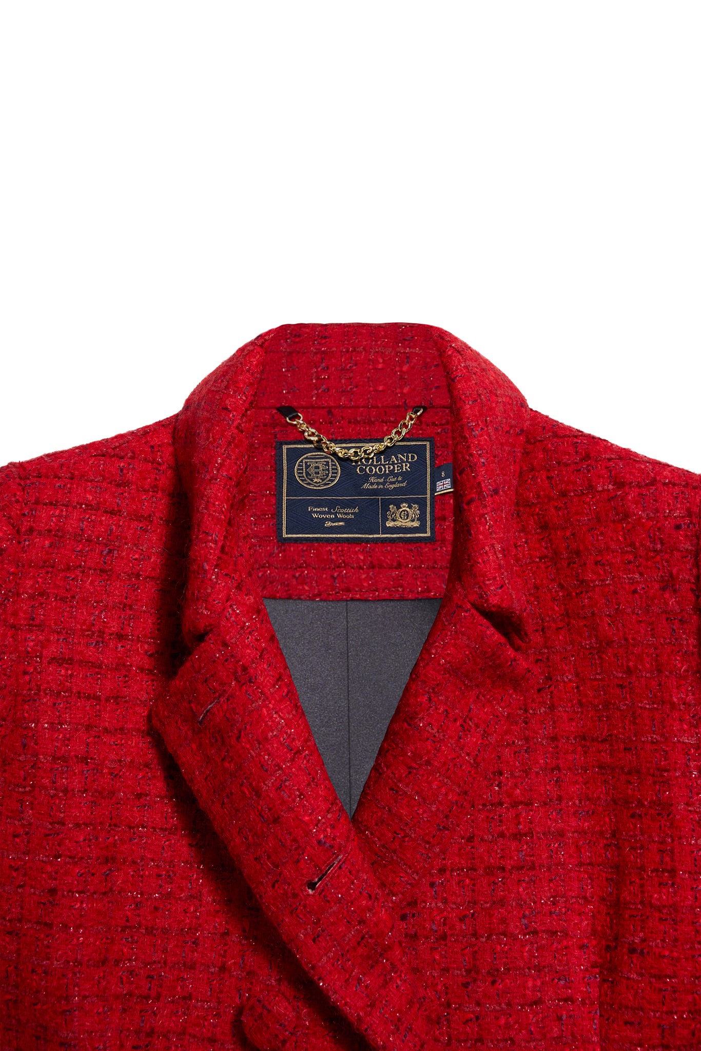 Windsor Fit & Flare Coat (Red Boucle)