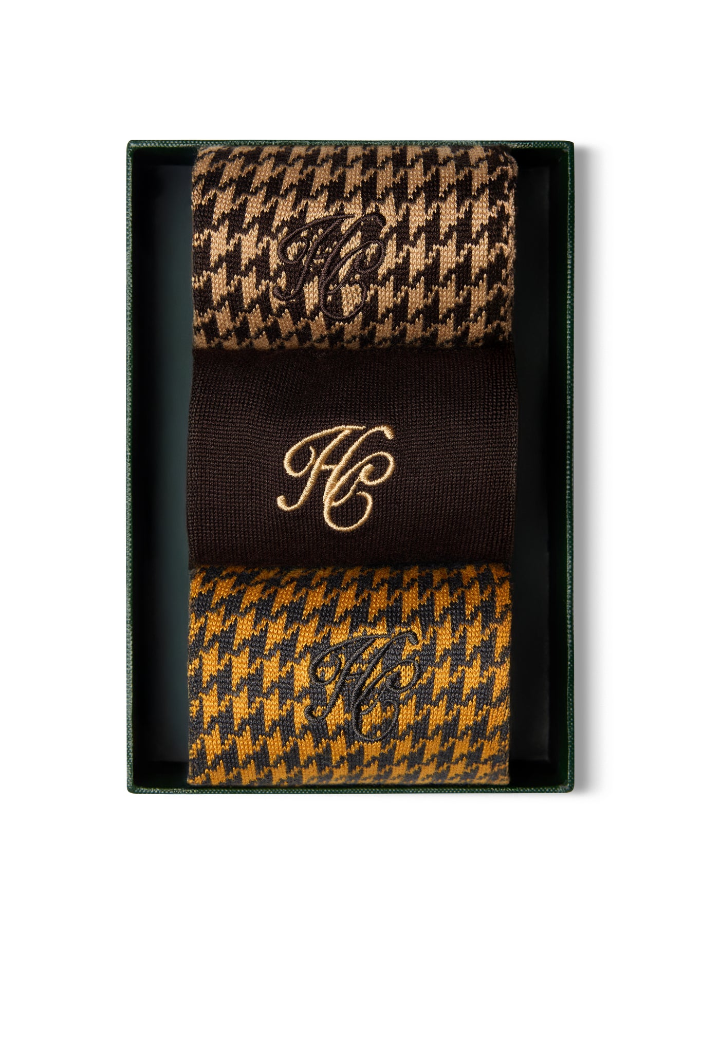 Women's Sock Gift Box (Chocolate Houndstooth Set)