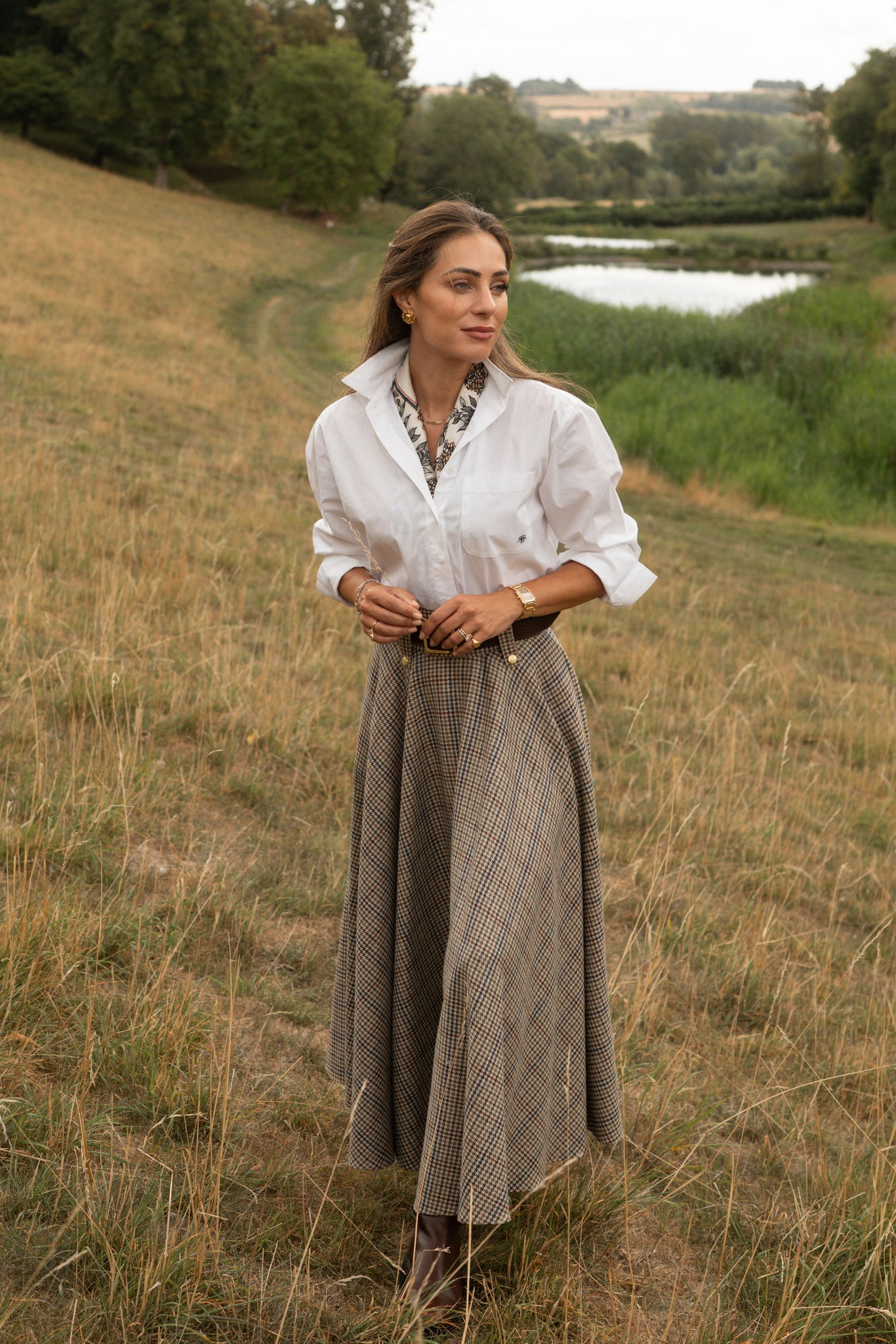 Aynhoe Full Length Skirt (Millen Gordon Tweed)