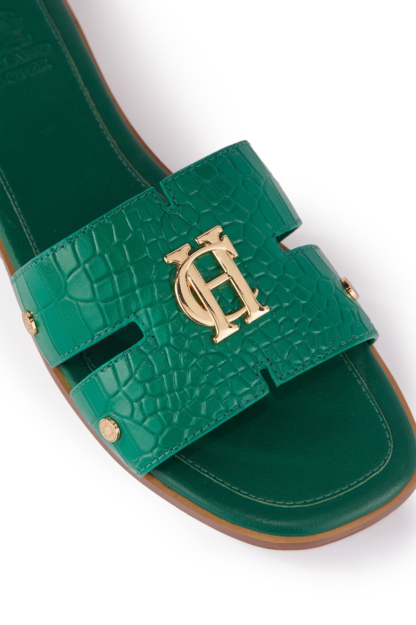 Monogram Slides Monogram Slides (Jade Croc) – Holland Cooper
