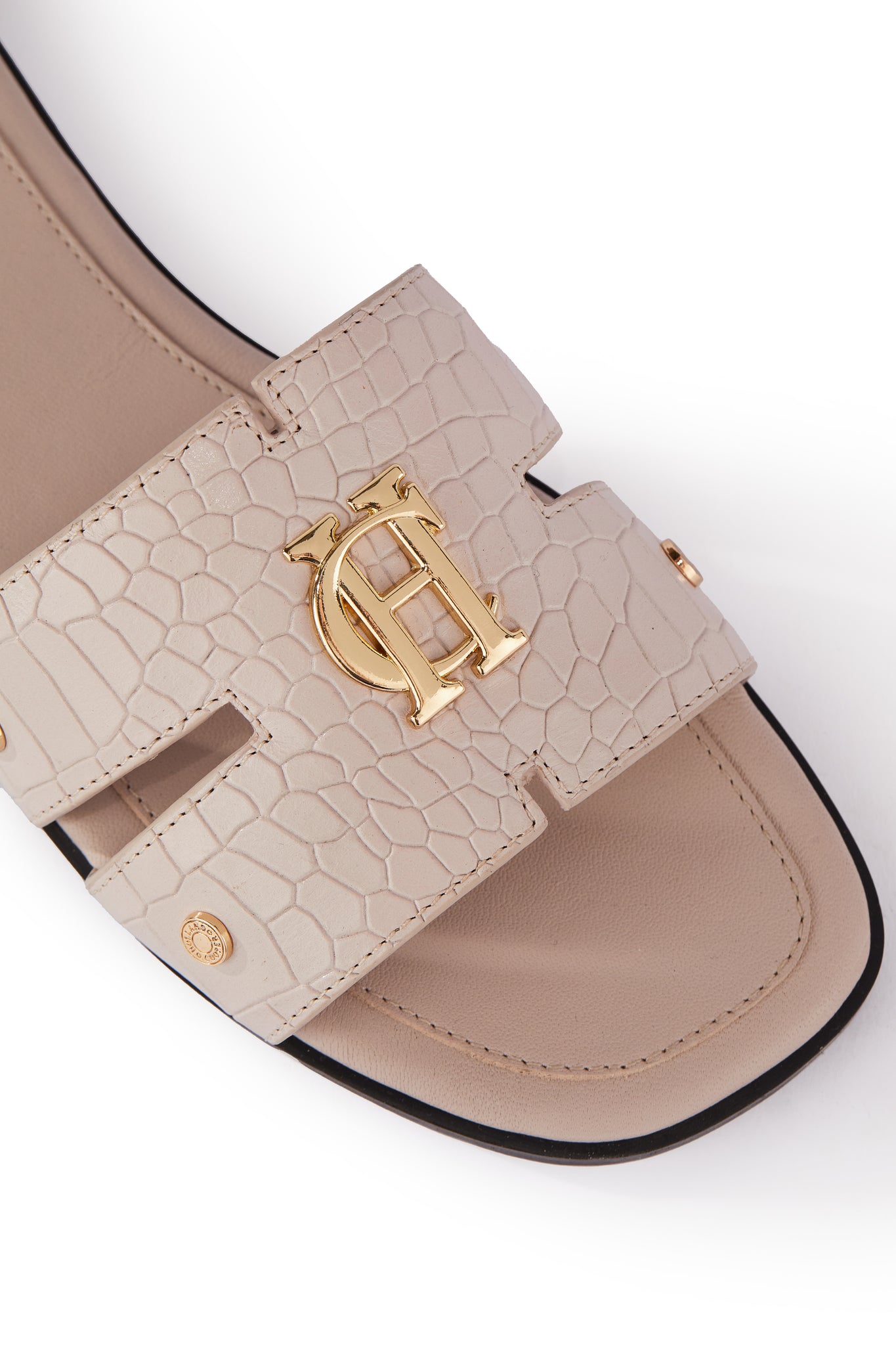 Monogram Slides Monogram Slides (Dusty Pink Croc) – Holland Cooper