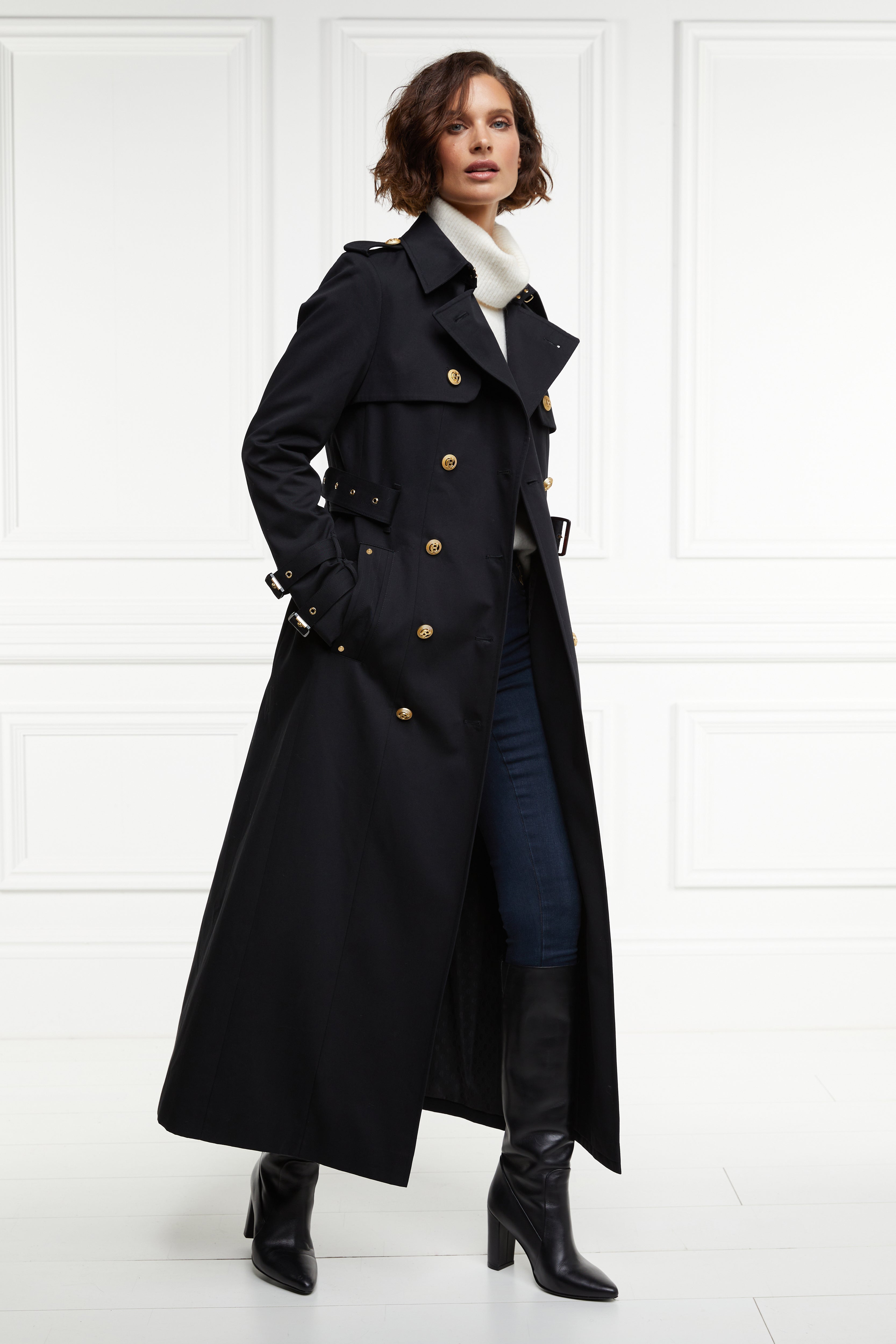 Twist,Black Trench,Plucking Gatcombe Full Length Trench Coat (Black) – Holland Cooper