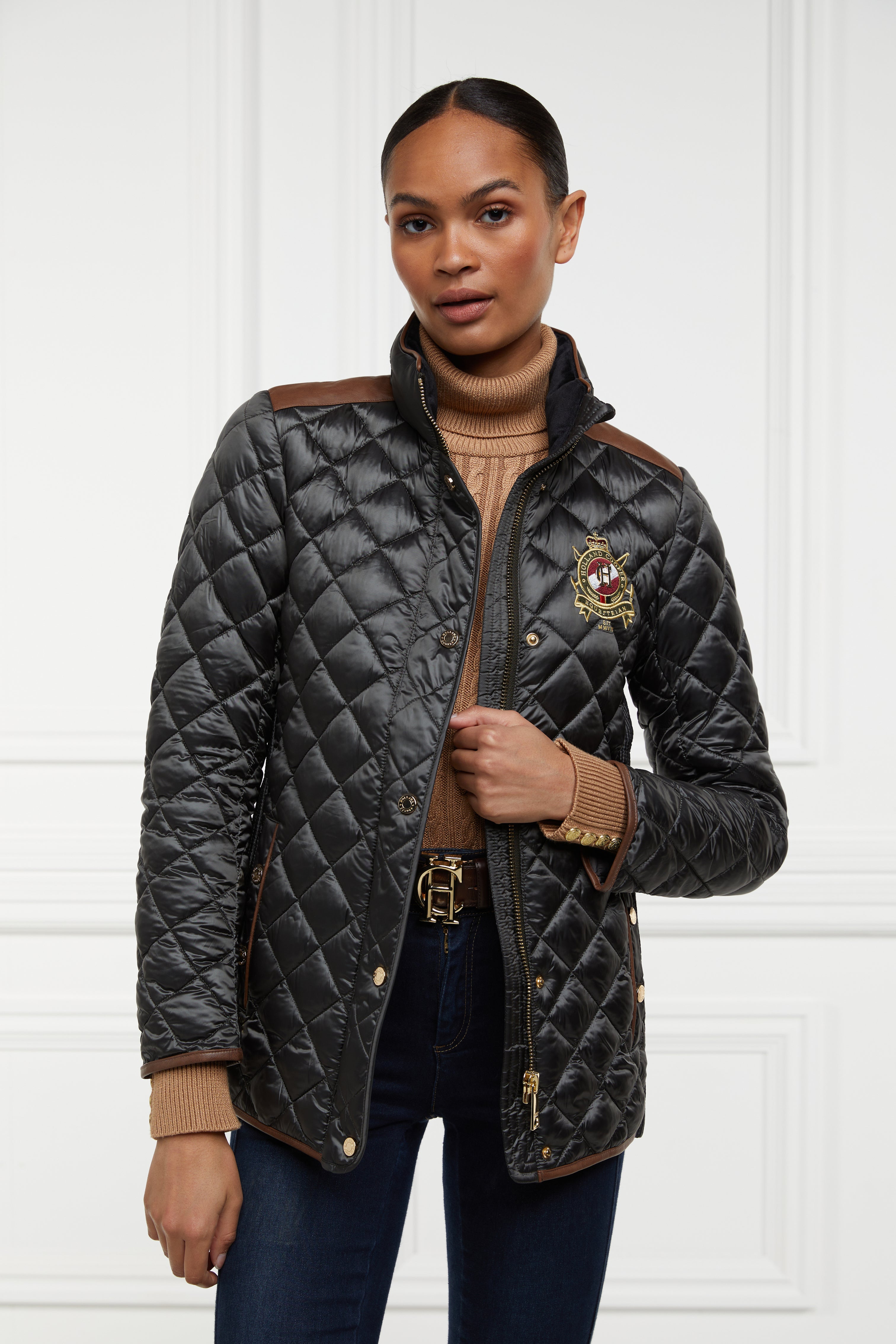 Quit Jacket Diamond Quilt Classic Jacket (Khaki) – Holland Cooper
