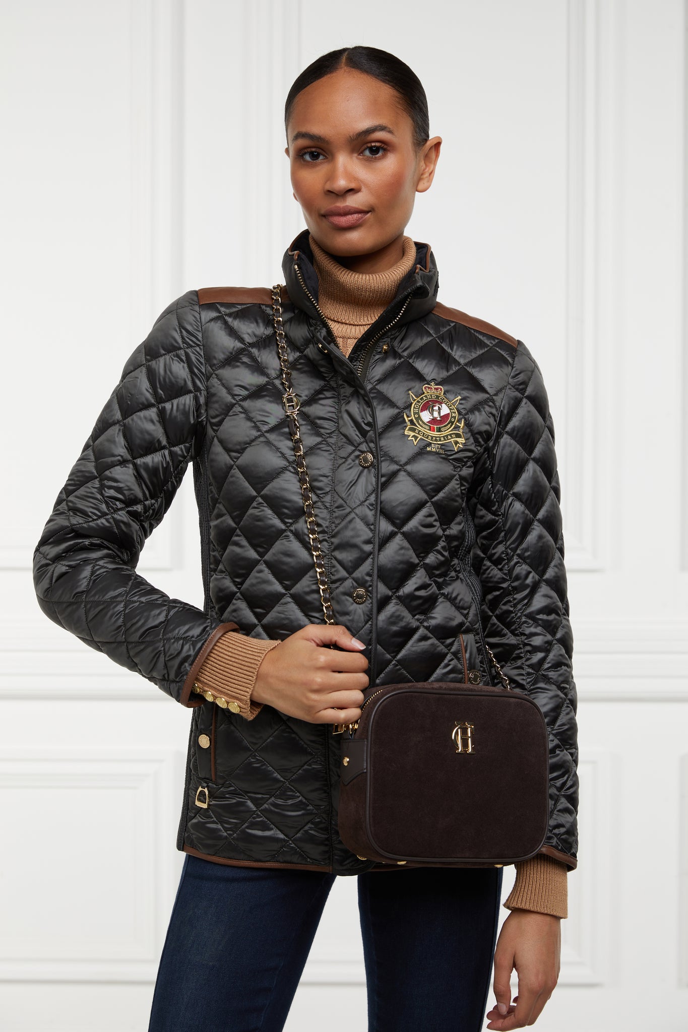 Diamond Quilt Classic Jacket (Khaki)