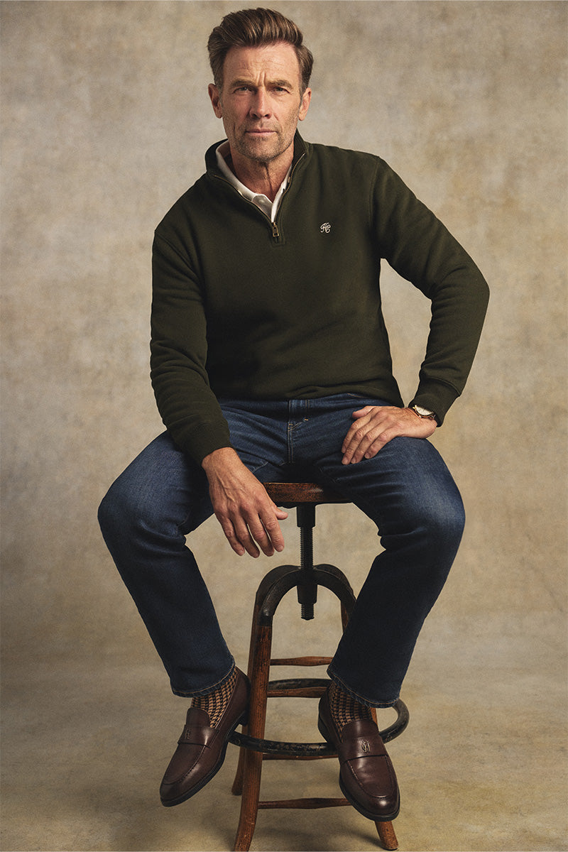 Men's Classic Quarter Zip Sweat (Racing Green)