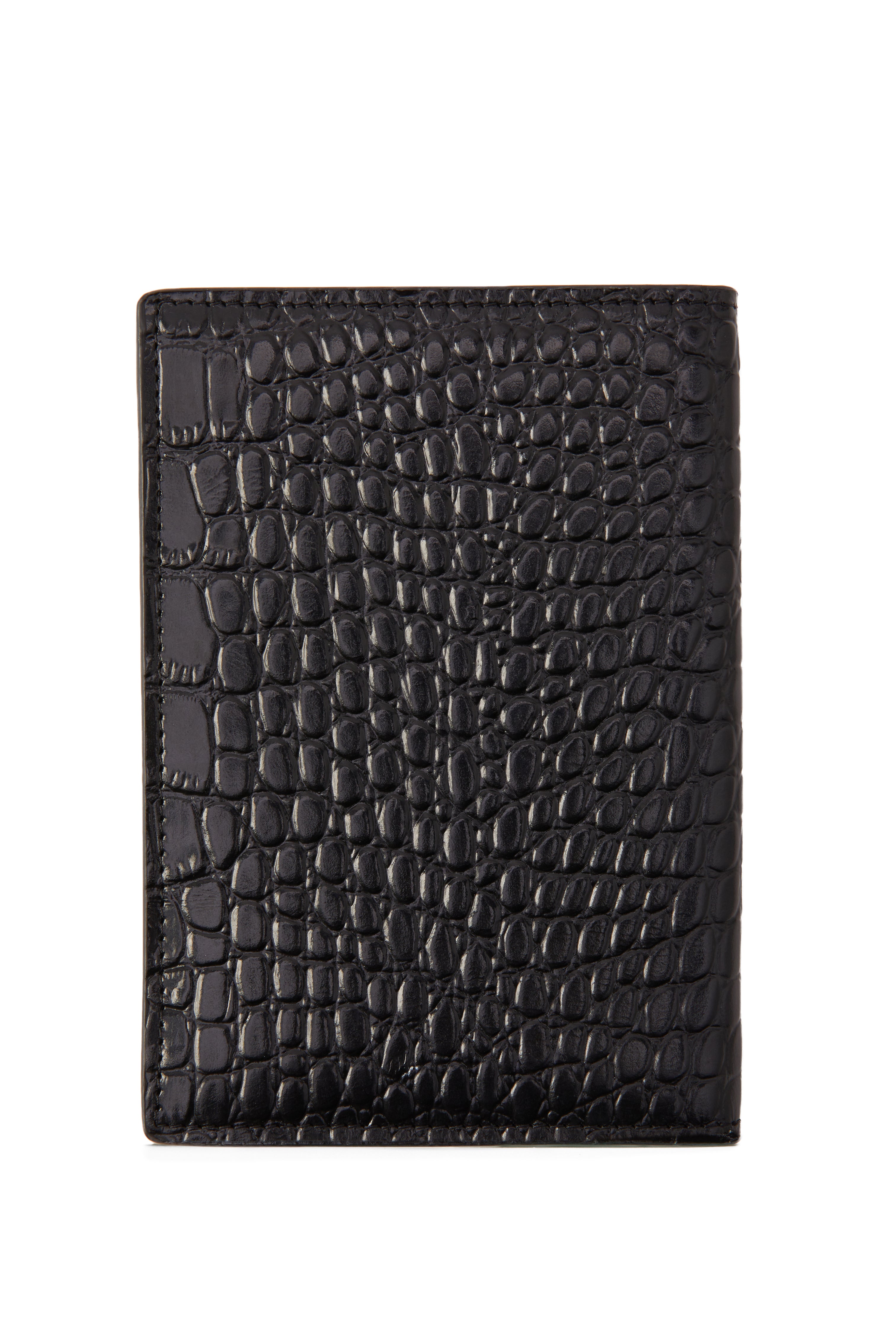 Chelsea Passport Holder (Black Croc) Holland Cooper