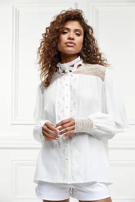 Featherton Lace Shirt (White)