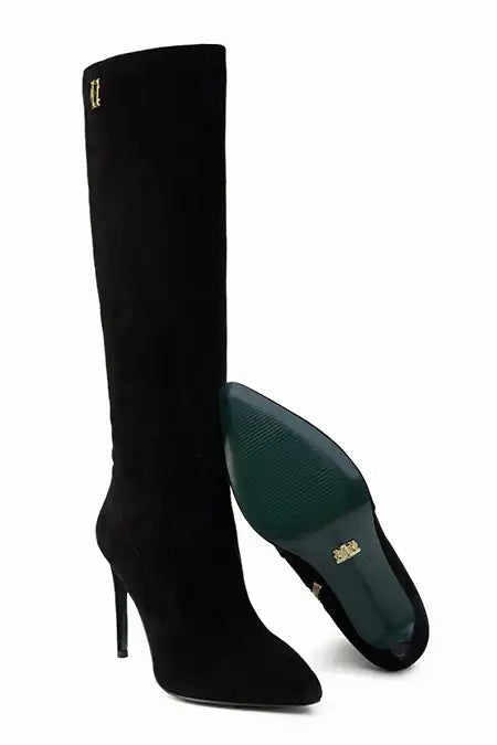 Ellenborough Knee Boot (Black Suede)