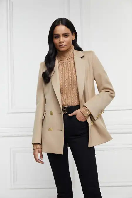 Double Breasted Blazer (Camel Twill)