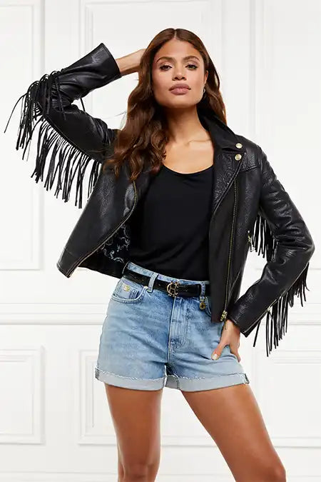Short fringe top jacket