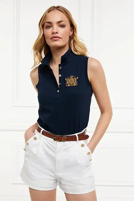 Sleeveless Polo Shirt (Ink Navy)