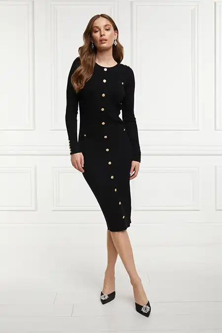 Hepburn Midi Dress (Black)