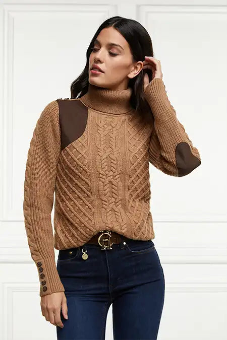 Country Roll Neck Knit (Caramel)
