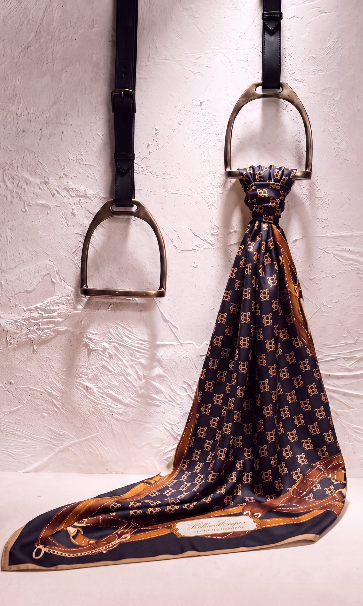 Silk Scarf (Chocolate Monogram)