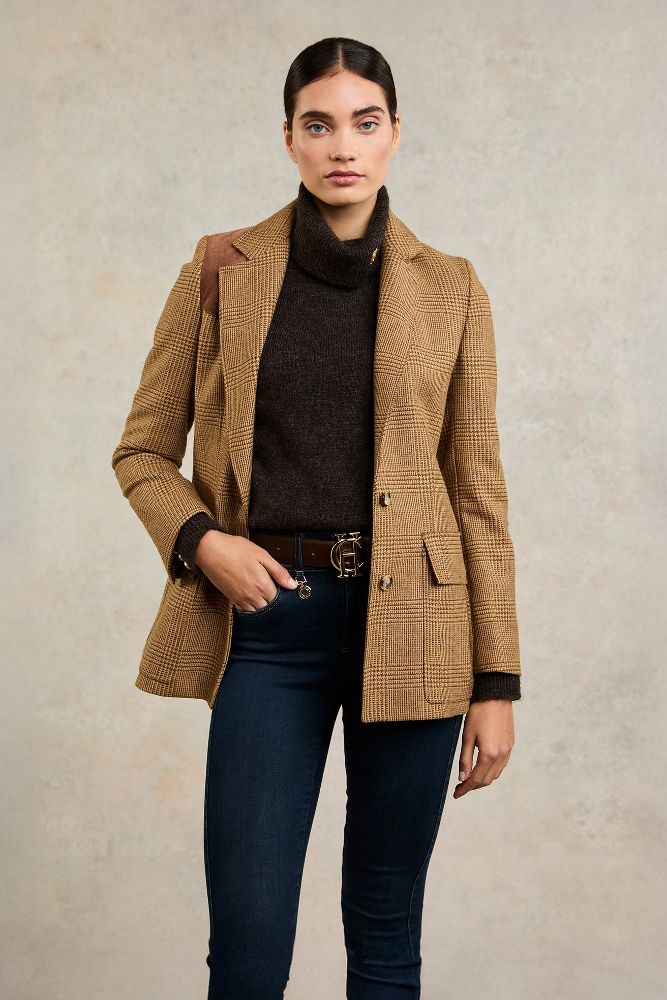 Single Breasted Field Blazer (Tawny)