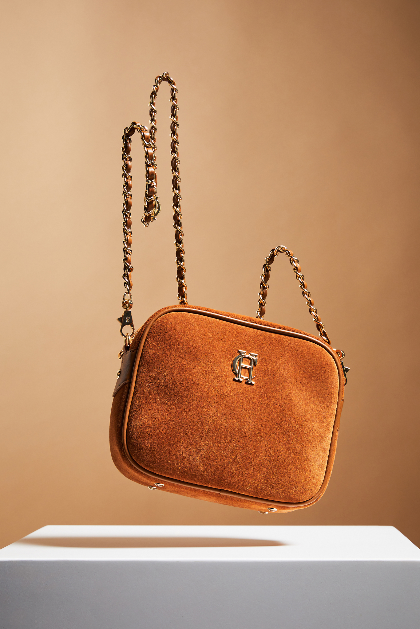 Soho Camera Bag Tan Suede Holland Cooper