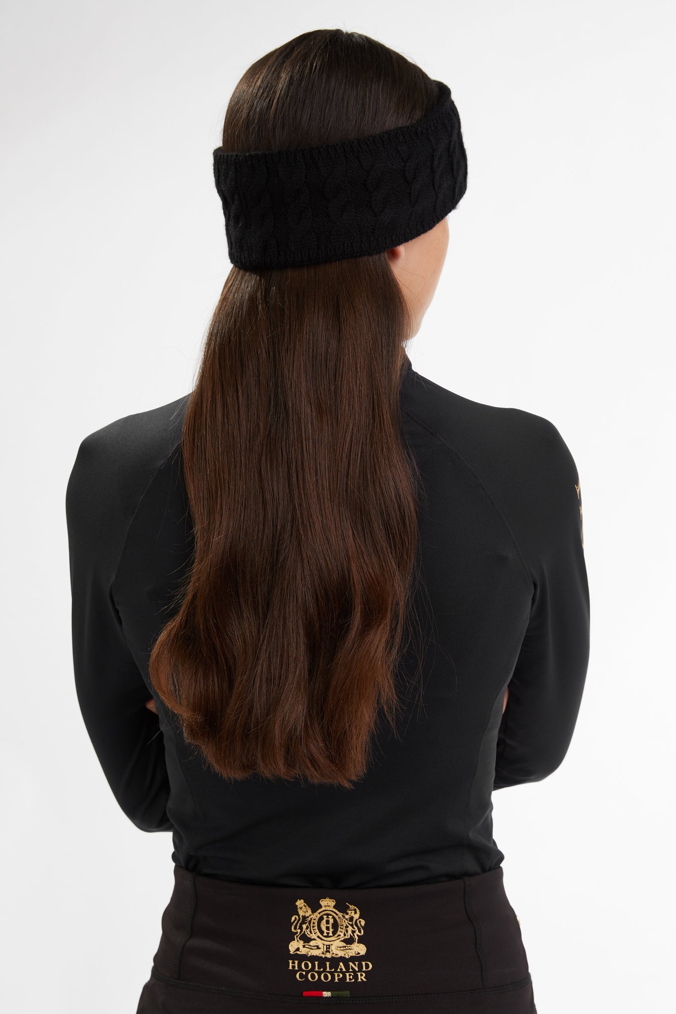 Luxe Cable Knit Headband (Black)