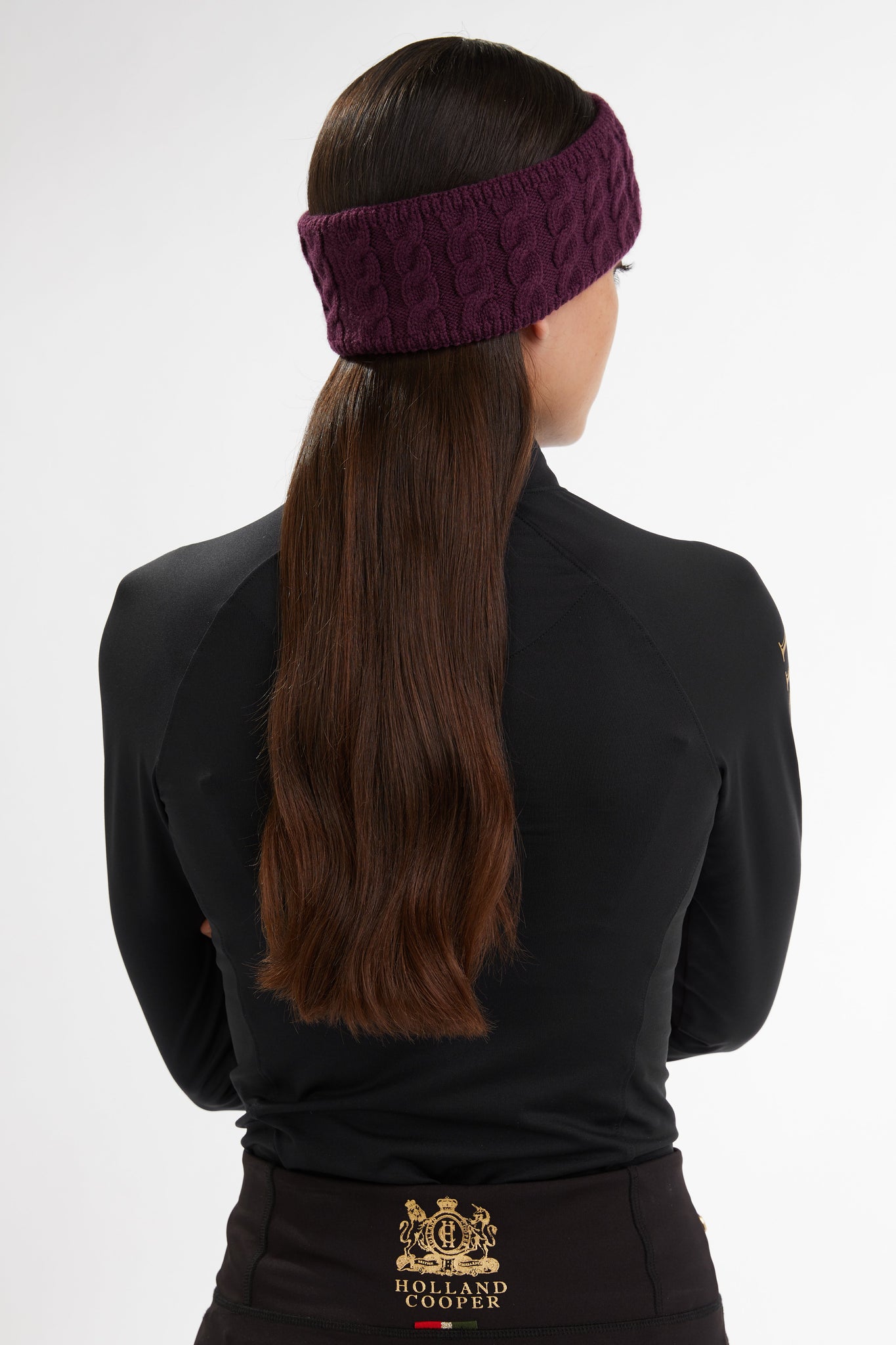 Luxe Cable Knit Headband (Mulberry)