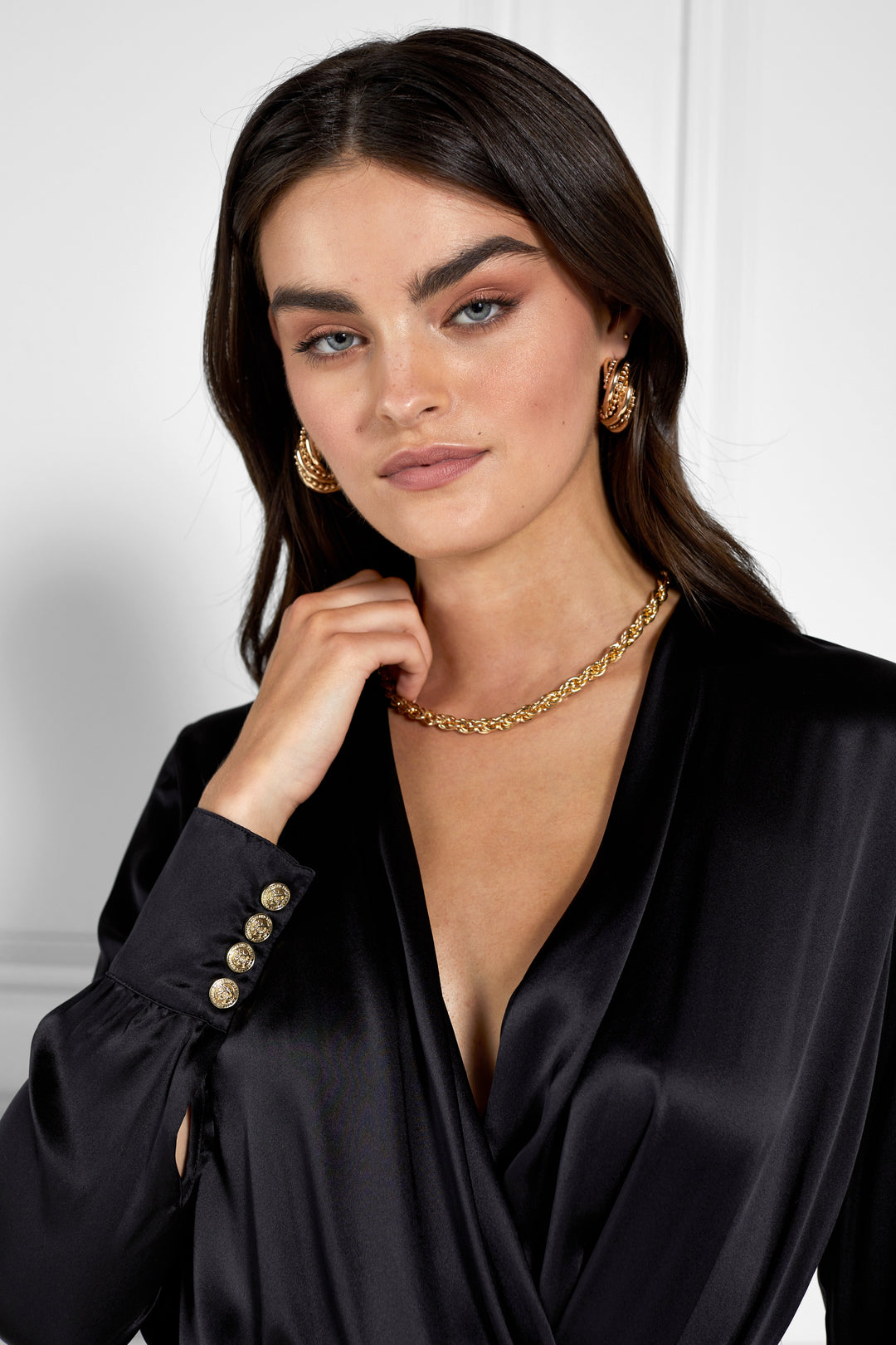 Silk Bodysuit (Black) Holland Cooper