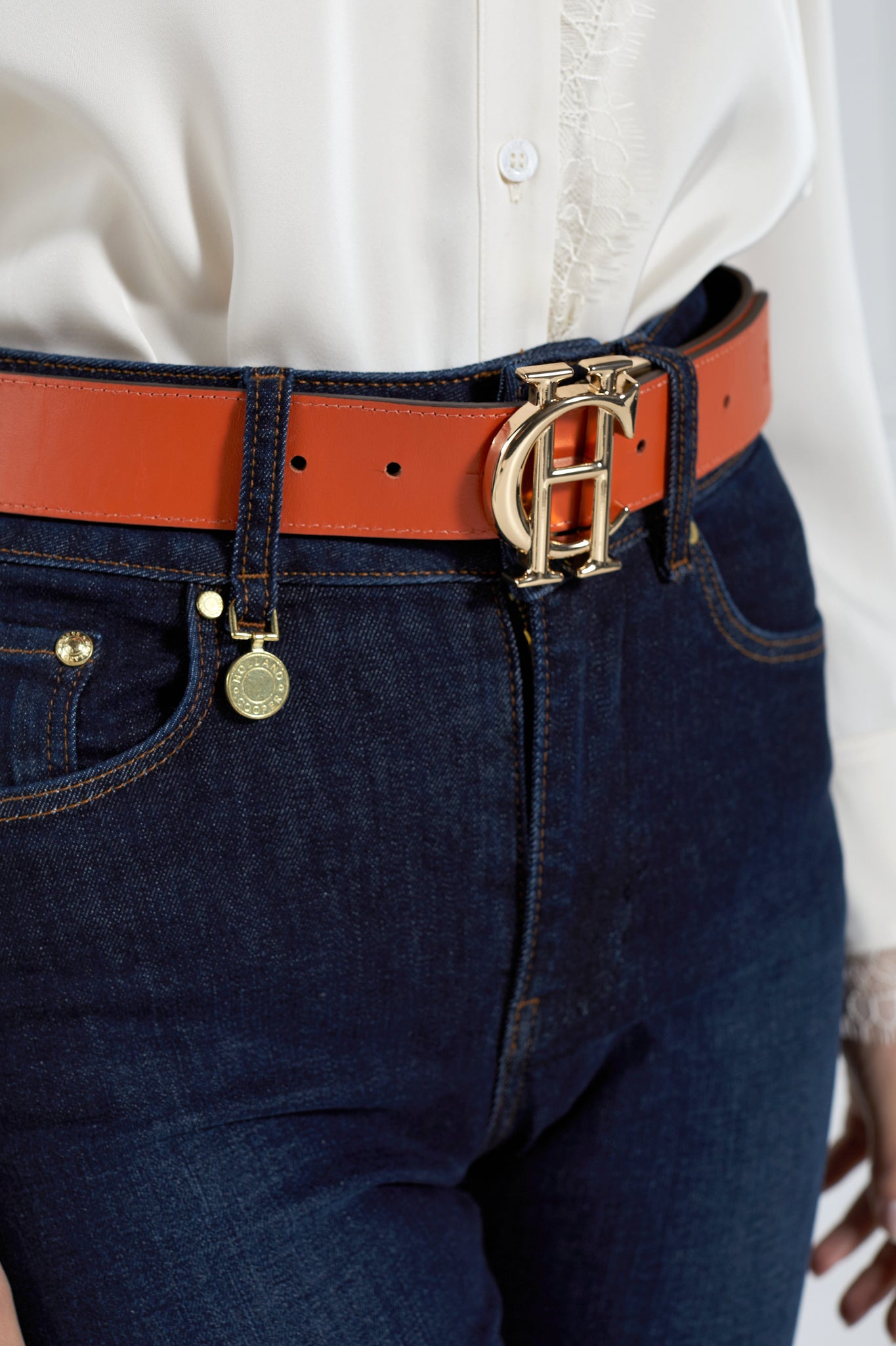 HC Classic Belt Reversible (Burnt Orange Chocolate Croc)