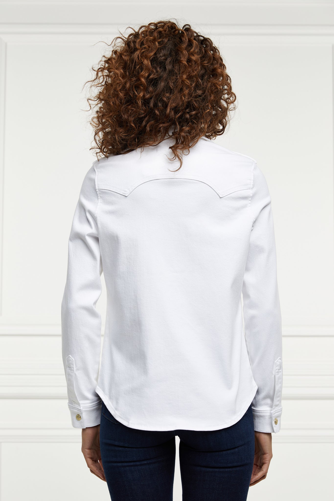 Western Denim Shirt (Optic White)