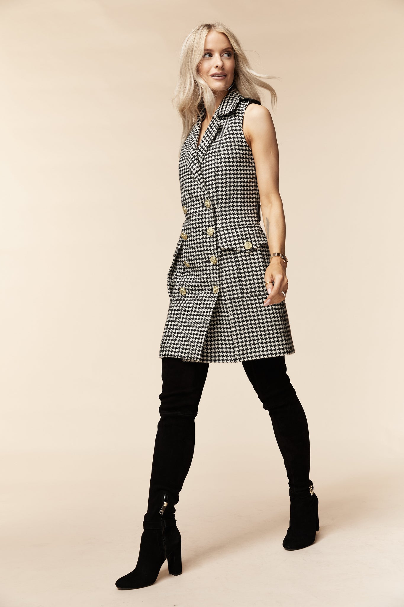 Chelsea Dress (Houndstooth)