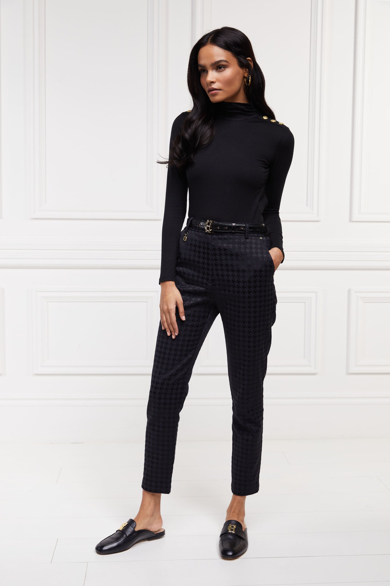 Bexley Tailored Trouser (Houndstooth Jacquard)