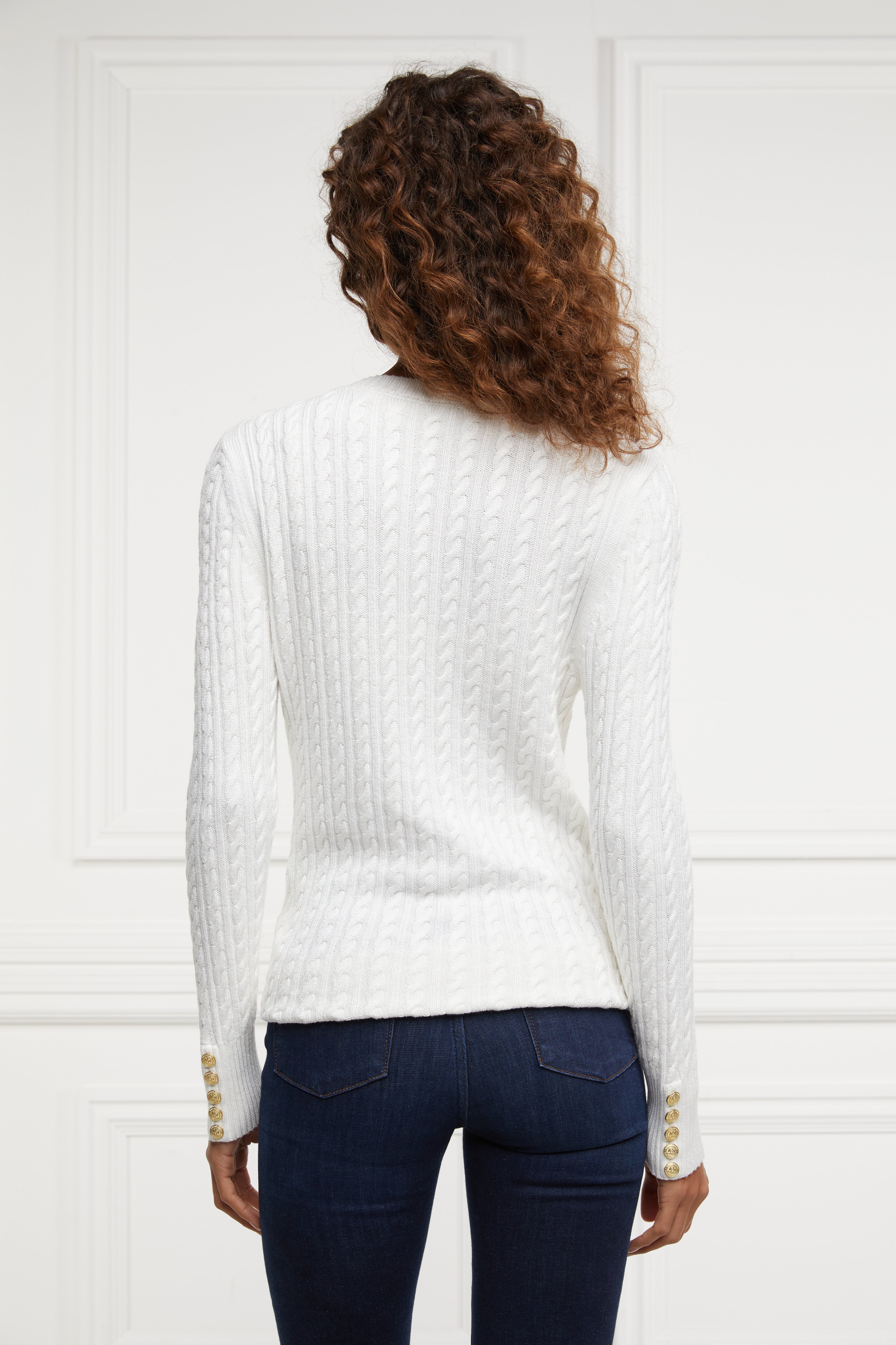 Seattle V-Neck Knit (Winter White) – Holland Cooper