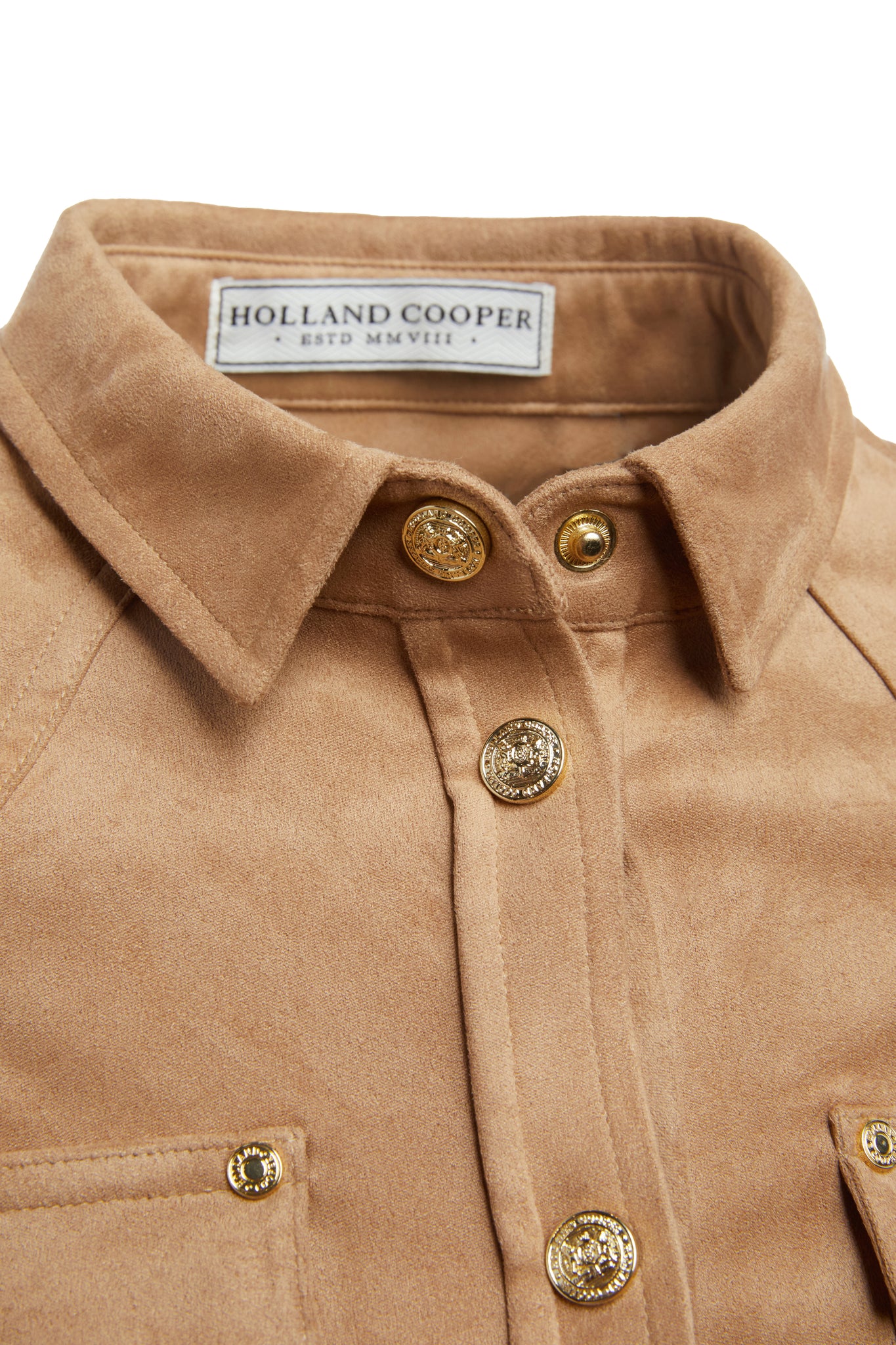 Western Suedette Shirt (Taupe)