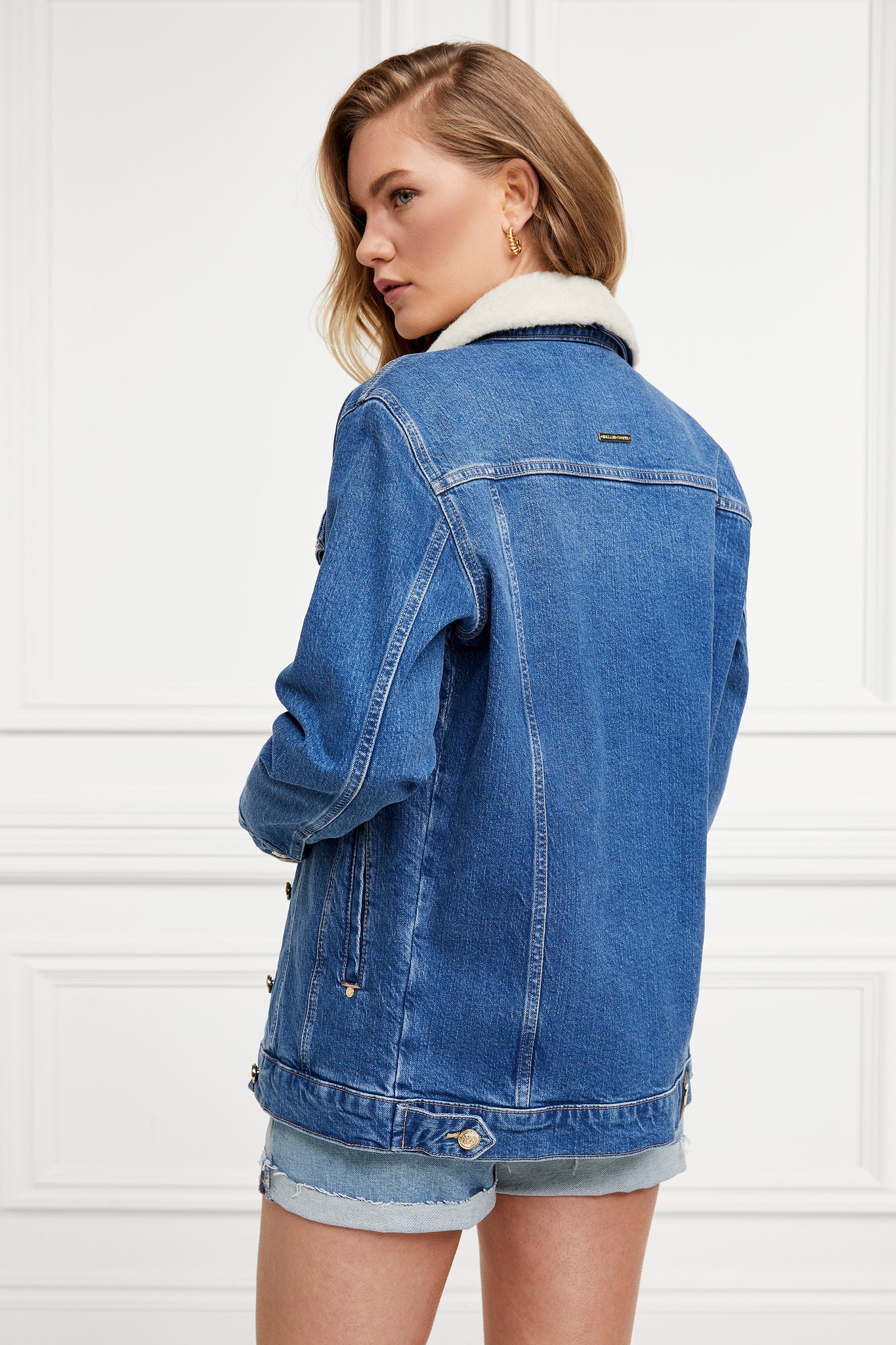 Removable Sherpa Collar Denim Jacket  Sale from Yumi Clothing UK