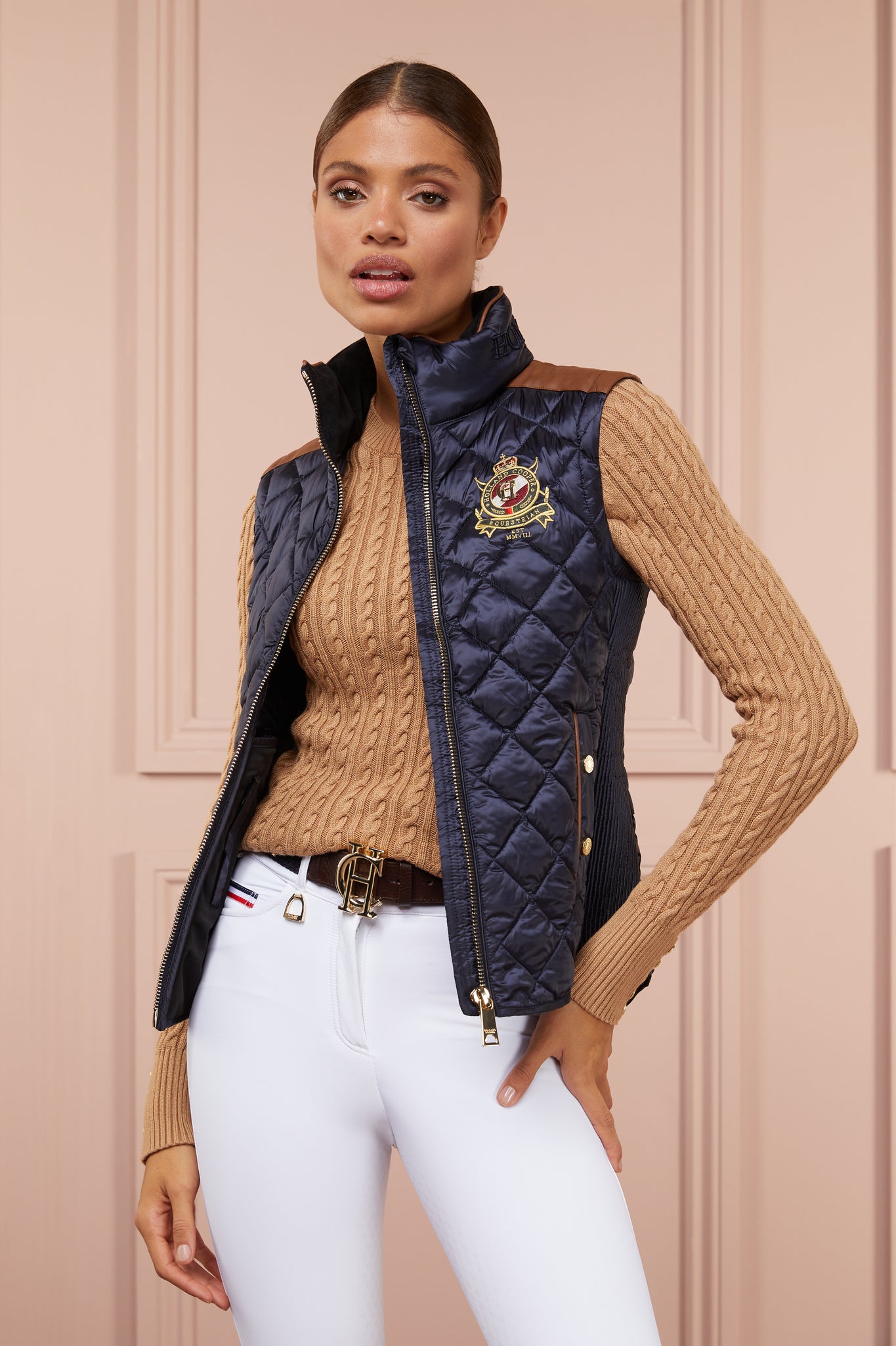 Ralph lauren navy gilet ladies Clearance