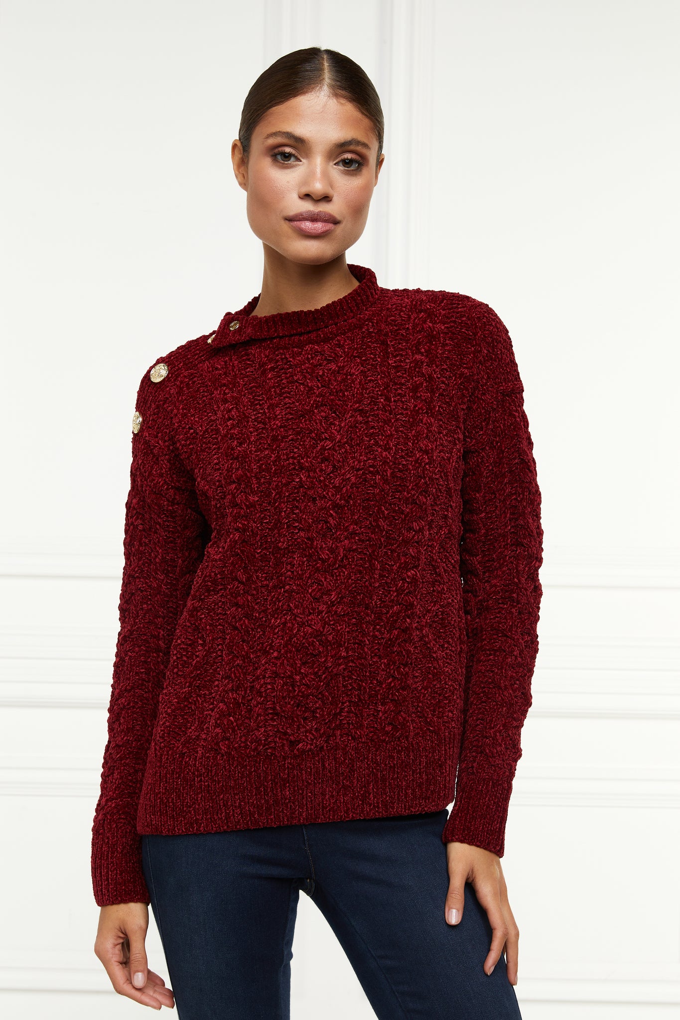 Brompton Cable Knit (Winter Berry)